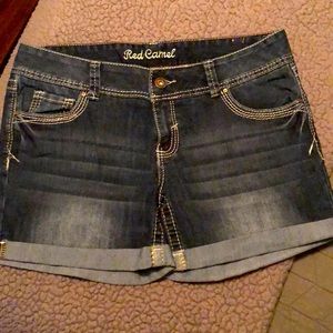 Red Camel Jean Shorts